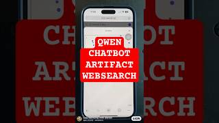 Try #qwen chat bot. Web search and artifact functions are available. #chatboy #genai #artifact
