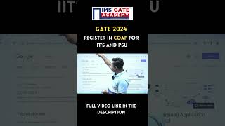 Register in COAP for M.Tech in IIT’s and PSU Jobs through GATE by Prateek Mishra Sir