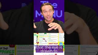 Menu Design Hack: The Golden Triangle #menudesign
