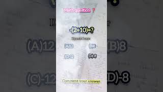 Math MCQ question coment your answer #mathproblems #trendingreels #question #hardquestions