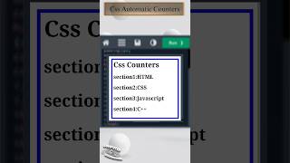𝐂𝐬𝐬 𝐀𝐮𝐭𝐨𝐦𝐚𝐭𝐢𝐜 𝐂𝐨𝐮𝐧𝐭𝐞𝐫𝐬 | #css #automatic #counters #webdesign #form #html #style @Educationslearning