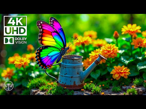 Melodies of the Insects 4K 🦋🍃 | Soothing Piano & Gentle Fluttering in a Tranquil Garden