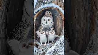 Owl Family Bonding Moment
