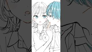 高校生カップルの日常 #少女漫画 #イラスト #shorts #art #artwork
