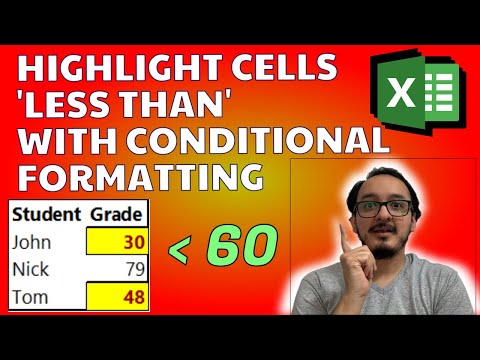 🔎 How to highlight LESS THAN a value with Conditional Formatting in Excel