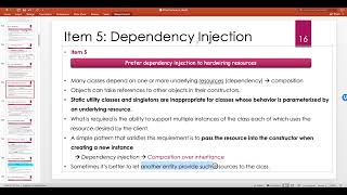 Effective Java in Depth -- Item 5: Prefer dependency injection to hardwiring resources