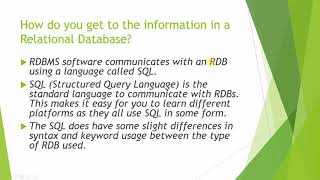 SQL - Lesson 1 - Getting Started