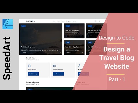 Part 1 | Design a Complete Travel Blog Website from Scratch Using Affinity Designer | Design to Code
