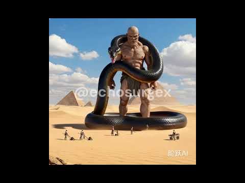 Desert Fury: Man Versus Giant Serpent