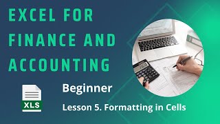 Excel for Finance And Accounting | For Beginners | Lesson 5. Formatting in Cells