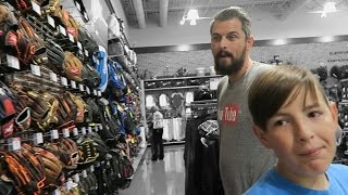 SHOPPING FOR NEW BASEBALL GLOVE | ERIKTV365 (Day #2306)