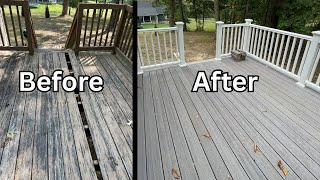 DIY Deck Makeover from Rotted Wood to Fiberon Composite and Veranda Vinyl Railing
