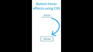 Button Hover Effects Using CSS | CSS Hover Effects #shorts #cssshorts #css