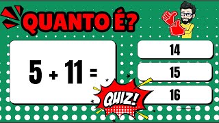 ➥ Quiz de Matemática 5º Ano Com Operações de Adição e Subtração [QUIZ VIRTUAL]