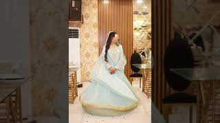 Decent engagement bride in our dress🩵🤍💐 #batpakki #engagment #mangni #embroidery #dress