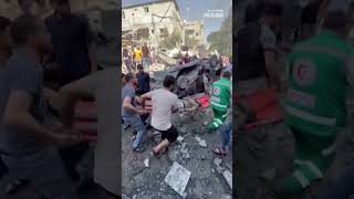 Video shows the aftermath of an airstrike in Gaza