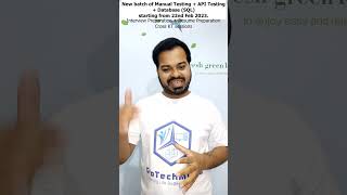 Manual Testing+API Testing+SQL batch starting 22nd Feb 2023 | GroTechMinds | SoftwaretestingbyMKT