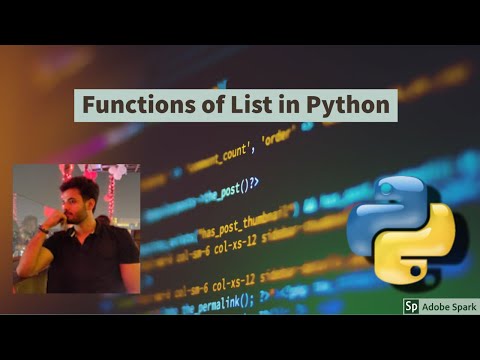 Functions of List in Python #python #python3 #list #ListFunctions #FunctionsOfList