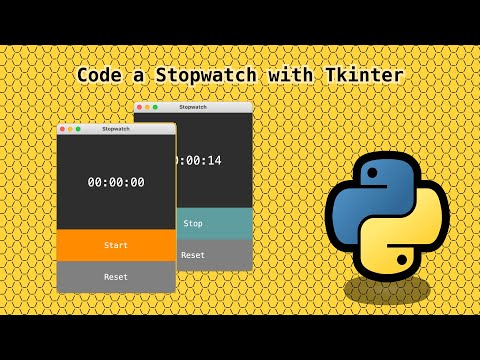 Code a Stopwatch with Python and Tkinter #pythonprogramming #pythonlearning  #pythontutorial