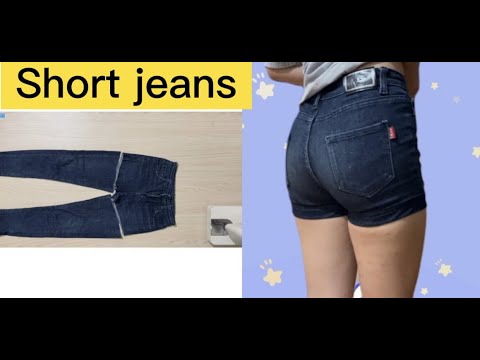 How to sew a big brace on the hem of short jeans. Simple - Save money.
