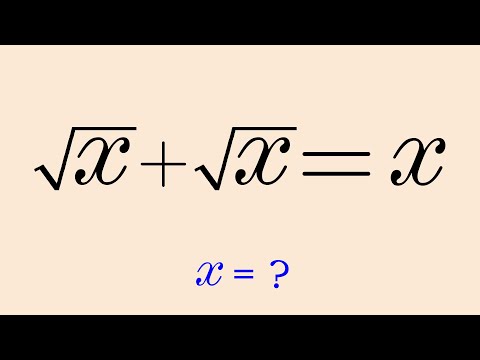 A Nice Square Root Algebra Equation