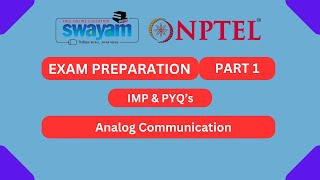 Analog Communication Part 1 || NPTEL Exam Series 2024 || MYSWAYAM #nptel2024 #NPTEL #myswayam