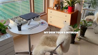 My desk tour & desk interior | Home office makeover for productive workspace
