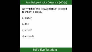 Java mcq questions and answers | Java Programming MCQ | Java Interview Questions | part 7 | #shorts