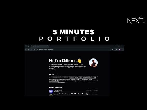 How to create a Portfolio in under 5 minutes using Nextjs | Magic UI | Reactjs