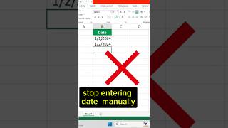 Enter date automatic in excel 💥 #exceltipsandtricks #exceltutorial #excelhinditips