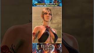 Companion reactions to Tav stomping a Githyanki Egg in Baldur's Gate 3