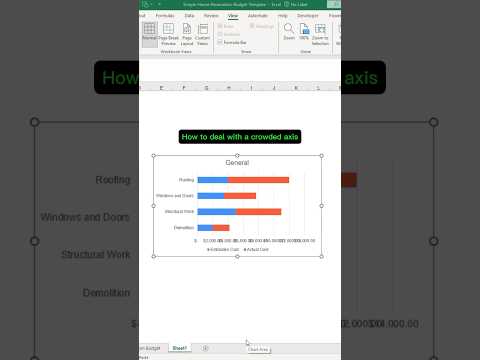How to reduce axis label in Excel