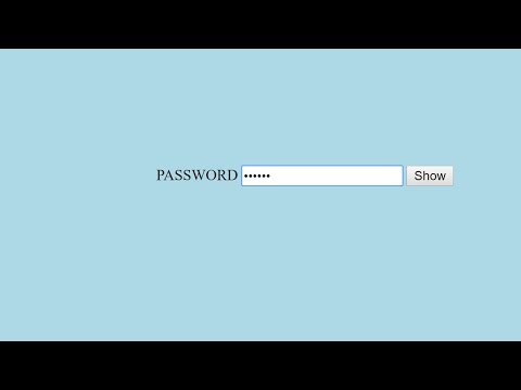 Hide and Show Password With Html And Javascript