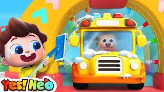 Car Wash Song | Wheels On The Bus | Animal Version | Nursery Rhymes & Kids Songs | Yes! Neo