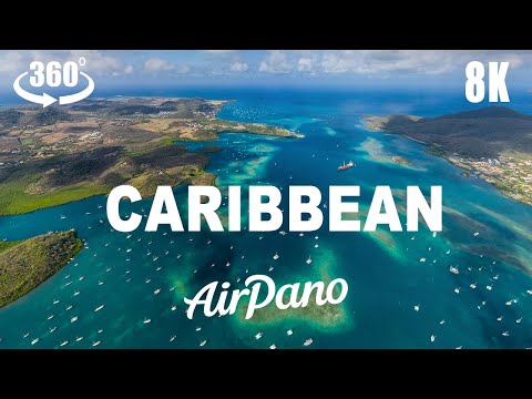 Welcome to the Caribbean. 360 8K aerial video