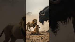 Unbelievable! Lion, Tiger & Wildebeest Face-Off Caught on Camera #Lion #Tiger #Wildebeest #animals