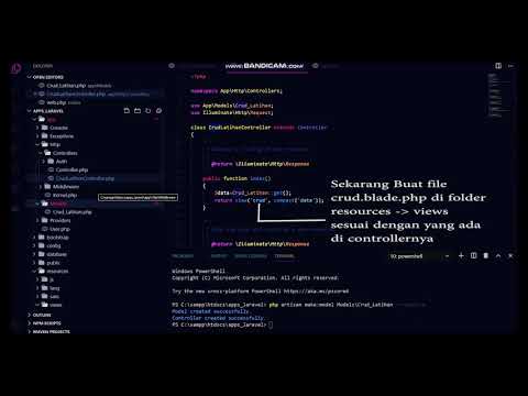 Tutorial CRUD Laravel Terbaru + Installation 2020 #laravel #Dirumahaja