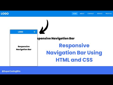 Responsive Navigation Bar Using HTML and CSS | SuperCodingBits