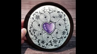 #Zentangle#ZIA 新的一年!新的心願!手繪禪繞寶石布杯墊!