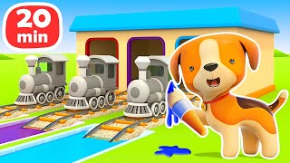New mission for colorful trains! Ans more adventures of Helper cars & farm vehicles in cartoon.