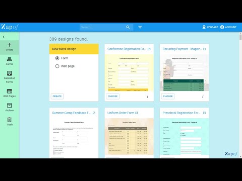 Zapof reusable forms in action