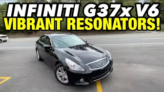 2013 Infiniti G37x 3.7L V6 DUAL EXHAUST w/ VIBRANT BOTTLE STYLE RESONATORS!