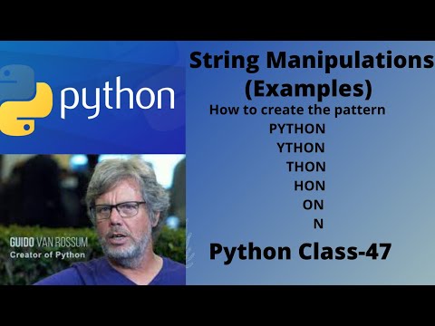 Python string with examples.Python class-47