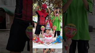 Birthday surprise from Spiderman and Dog 🤣🎂🐶