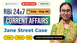 Finance Current Affairs | GA for RBI Exam 2025 | RBI 247 Anuj Jindal | RBI Grade B Preparation 2025
