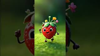Walking Cute Strawberry 🍓 | AI Animation.  #conceptcreation #designsai #creativeinspo #aicreations