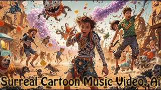 Surreal Cartoon Music Video. Ai.4k