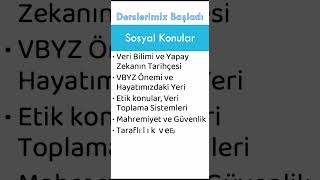 Veri Bilimi ve Yapay Zeka Derslerimiz Başladı! #keşfet #veribilimi #datascience #yapayzeka #DataBus