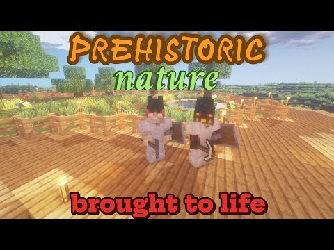 The FIRST dinosaur in MINECRAFT! Prehistoric nature modpack EP 2