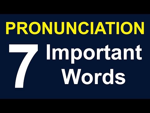 7 Words You MUST Pronounce Correctly - Sound Like a Native Speaker